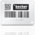 Laser-inscribed aluminium barcode label