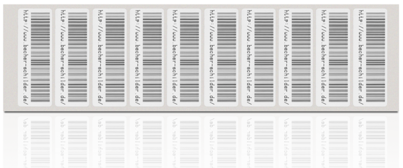 Printed plastic barcode label