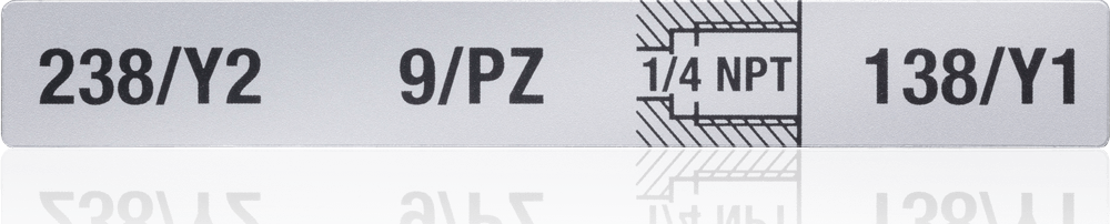 Back-printed plastic technical label